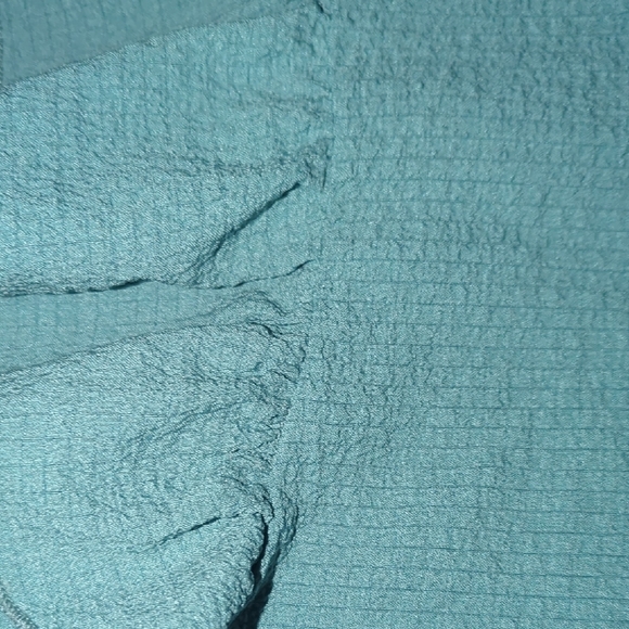 Blue Ruffled Work Blouse - Picture 4 of 4